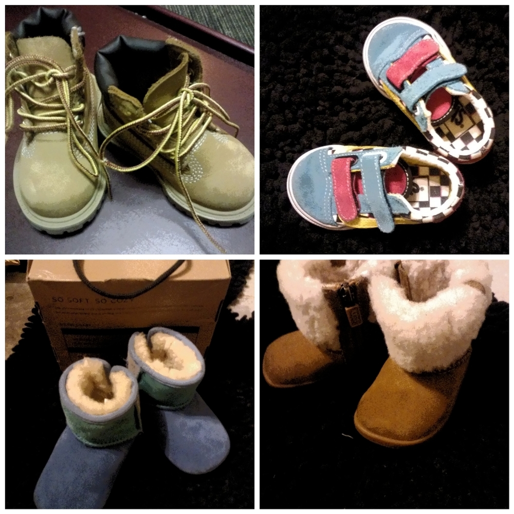 4 pairs of designer baby girl shoes size 4